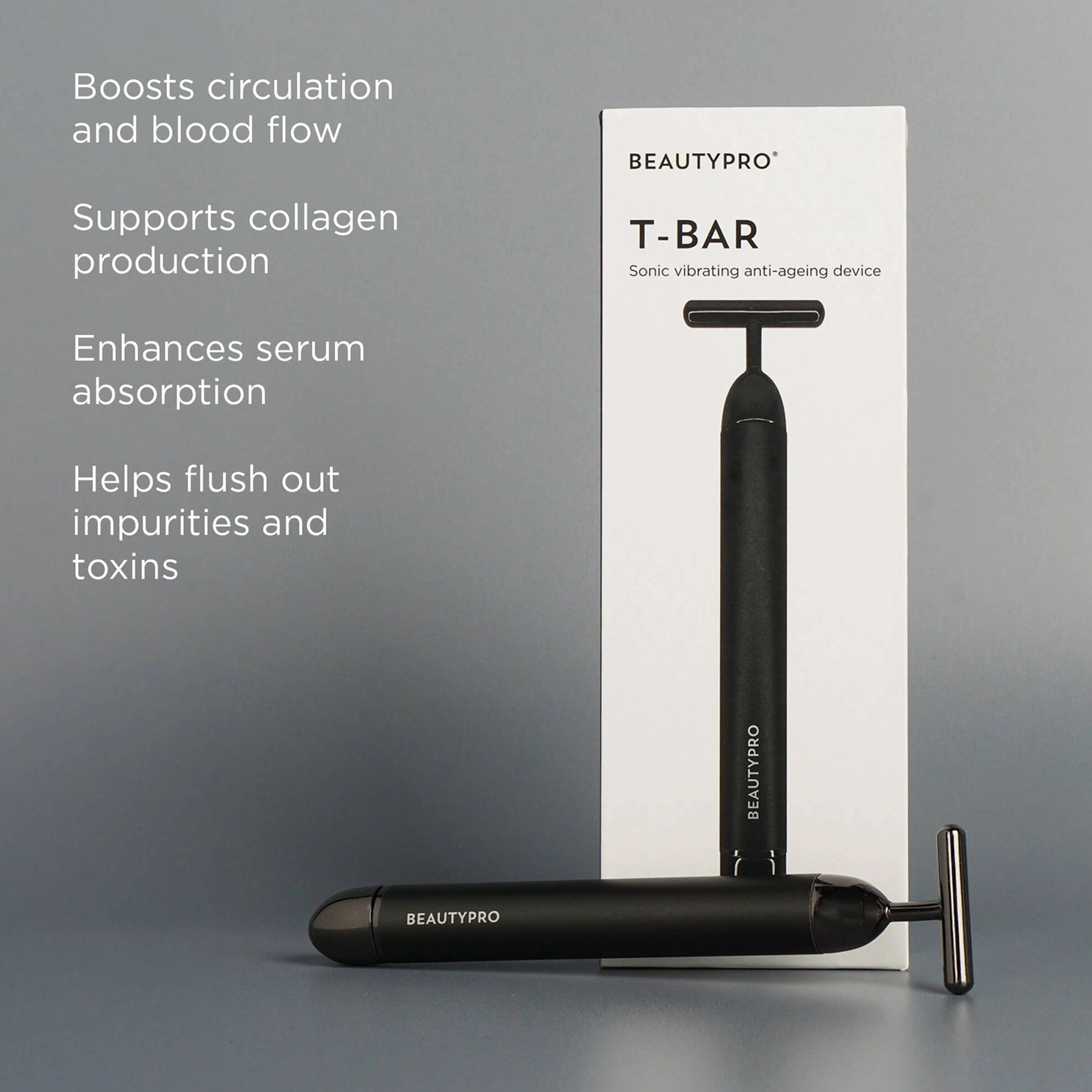 BEAUTYPRO T-Bar – Dispozitiv facial vibrații sonice anti-aging
