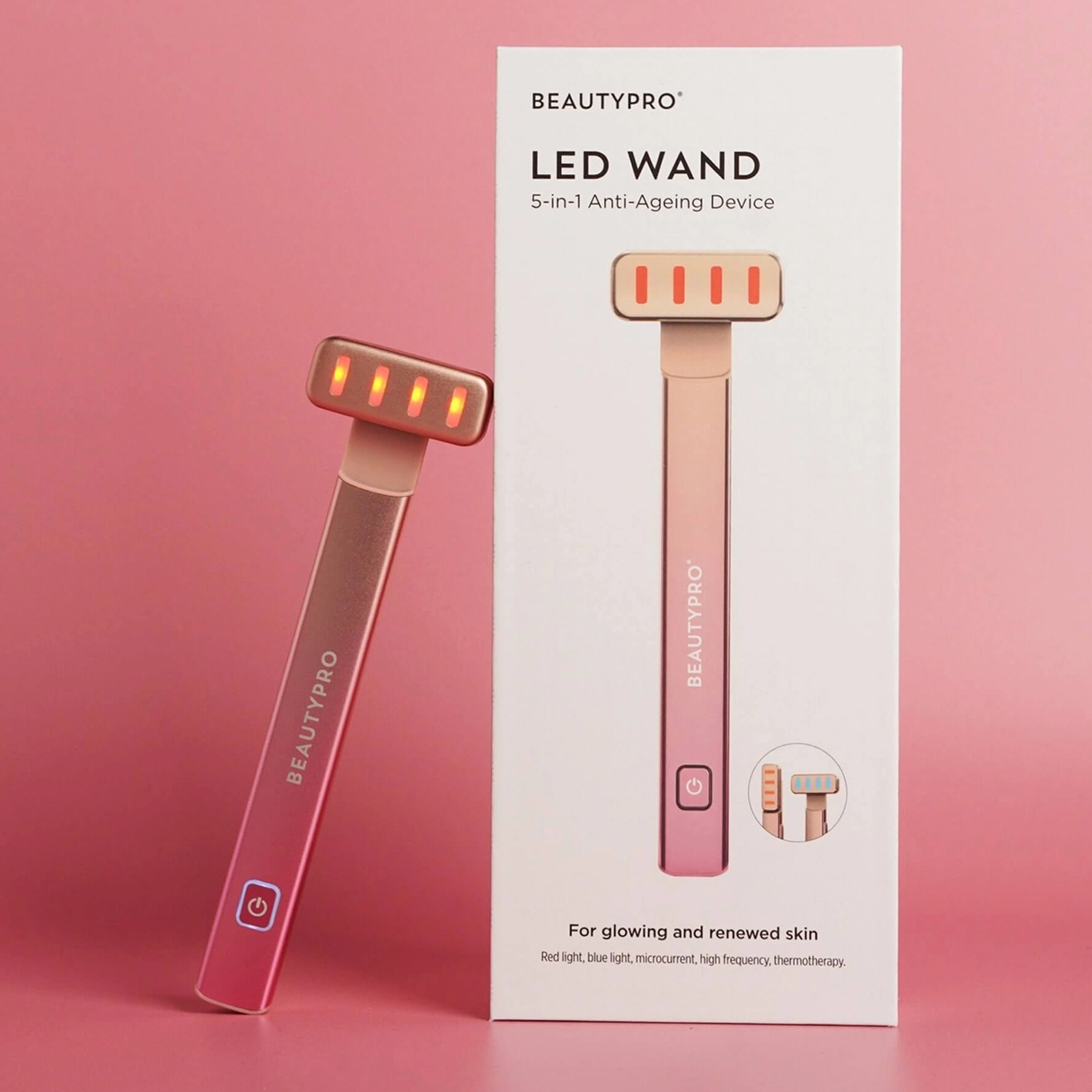 BEAUTYPRO LED Wand – Dispozitiv facial 5-în-1