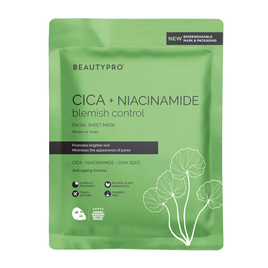 BEAUTYPRO Cica + Niacinamide – Mască facială echilibrantă
