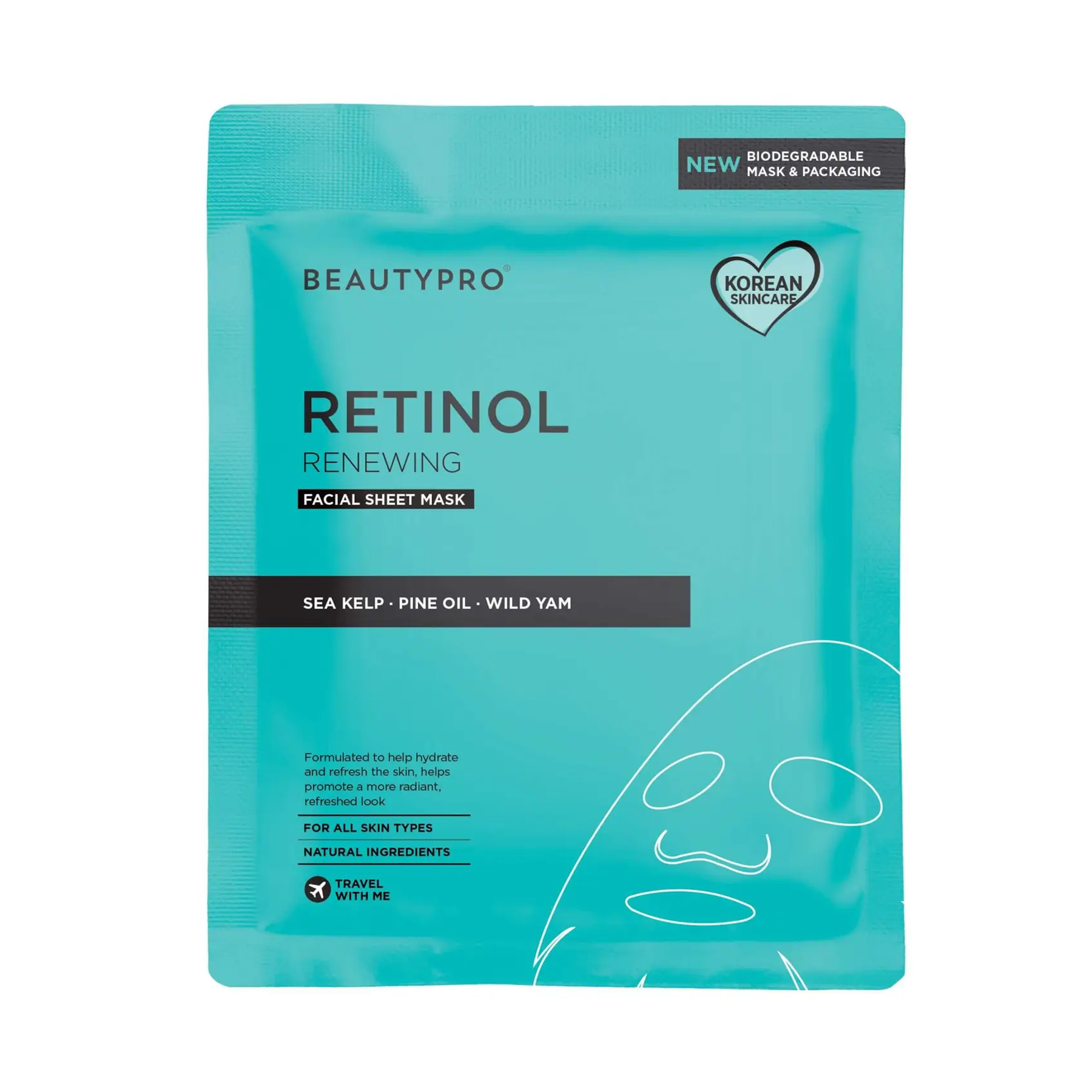BEAUTYPRO - Mască facială cu retinol pentru ten neted și luminos