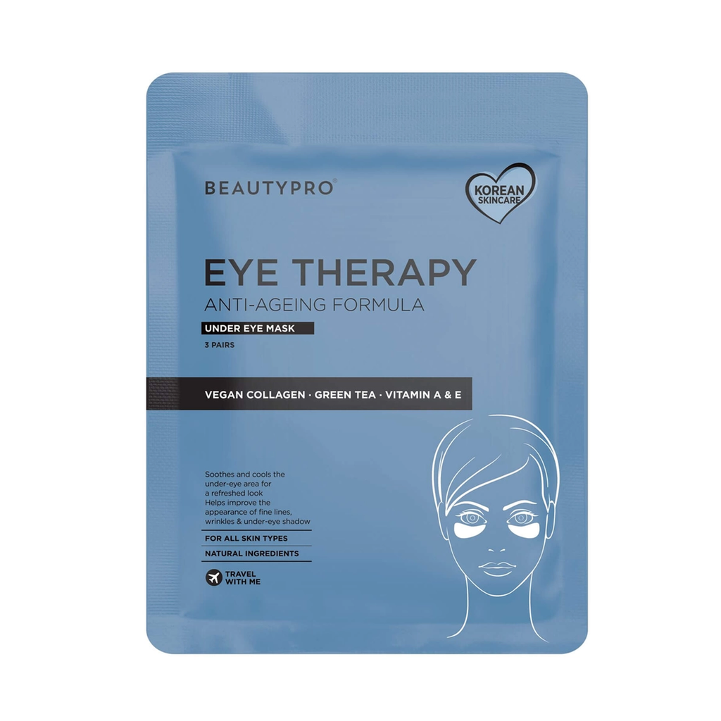 BEAUTYPRO - Plasturi pentru ochi cu colagen vegan, ceai verde și vitamine (3 perechi)