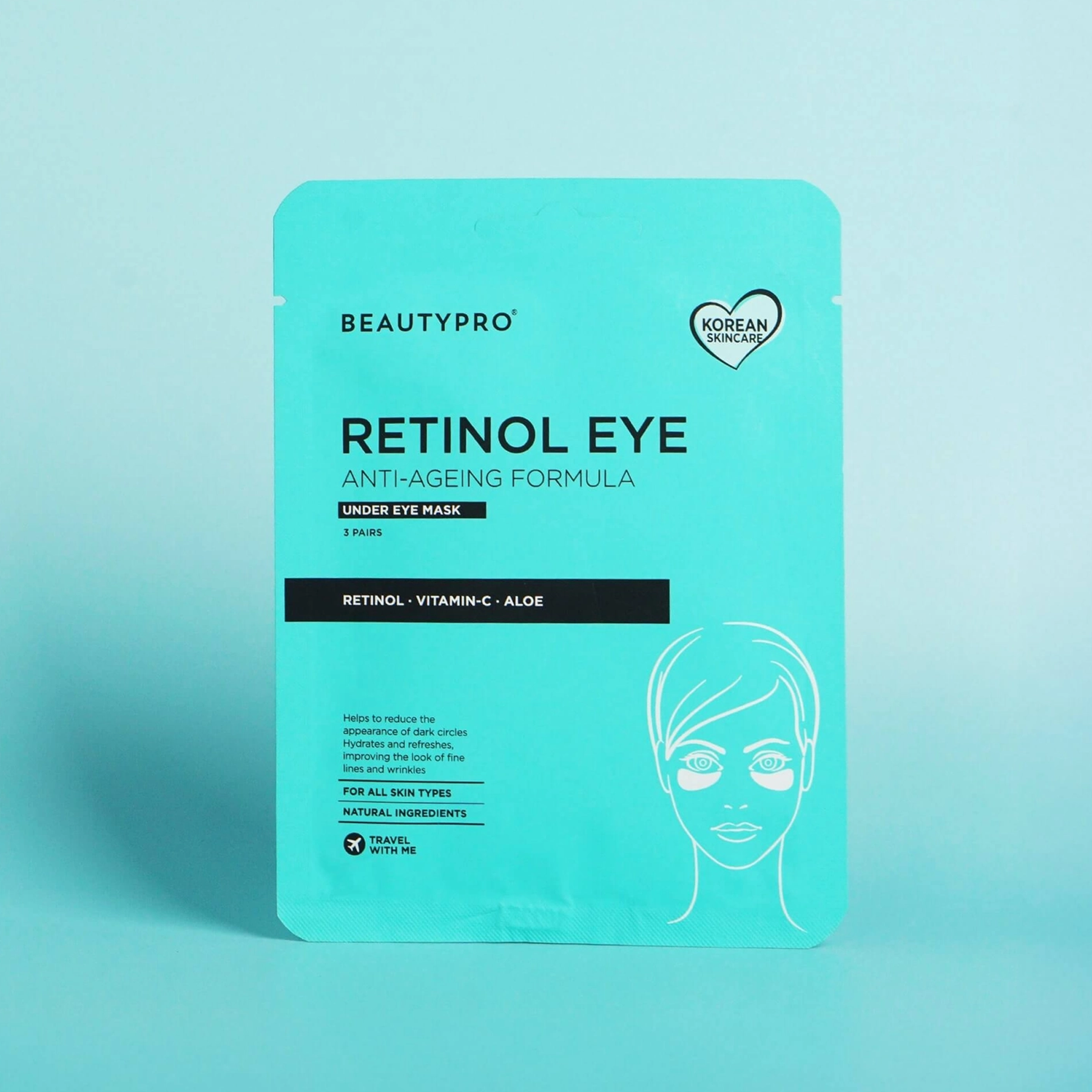 BEAUTYPRO - Plasturi pentru ochi cu retinol (3 perechi)