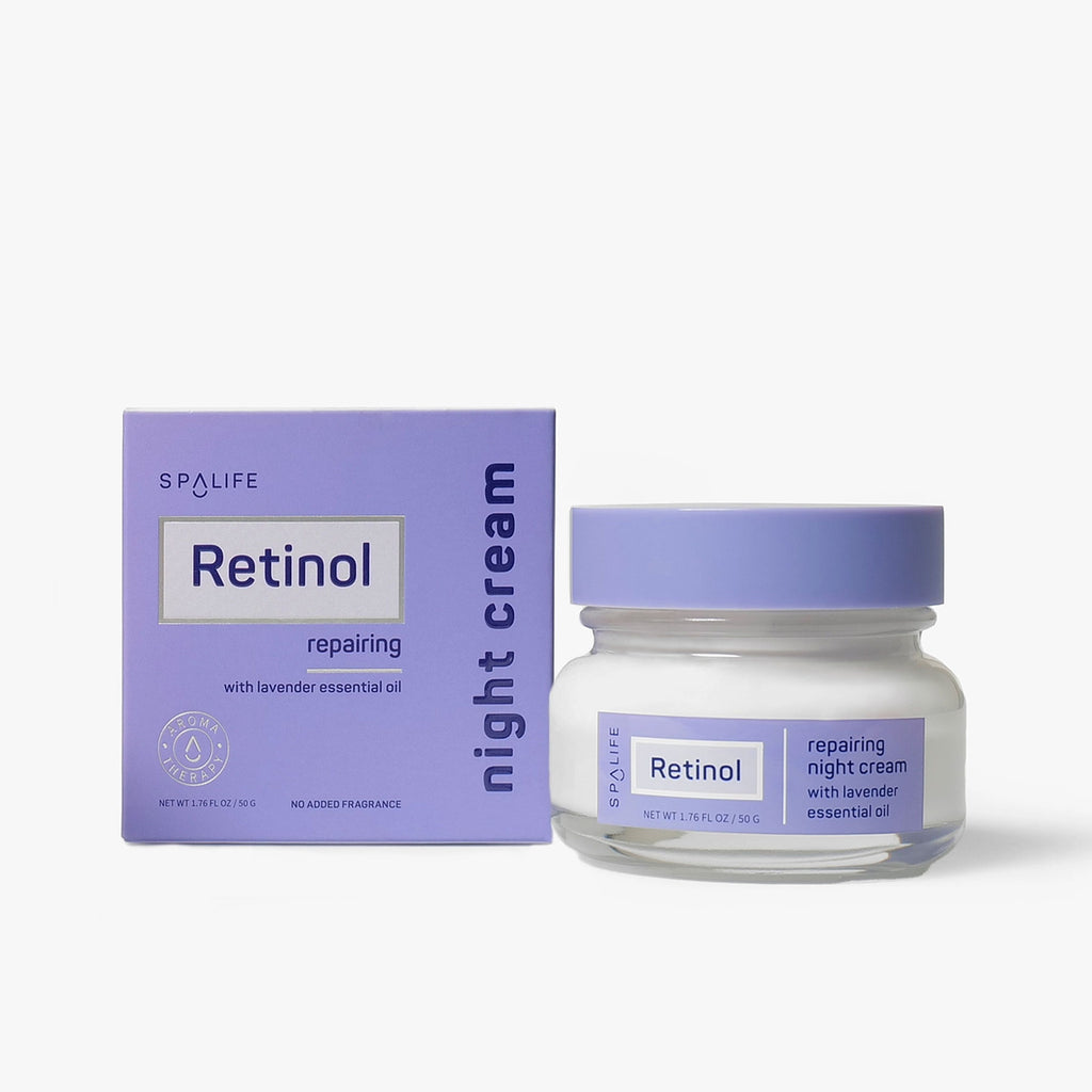 Cremă de noapte cu retinol și ulei de lavandă