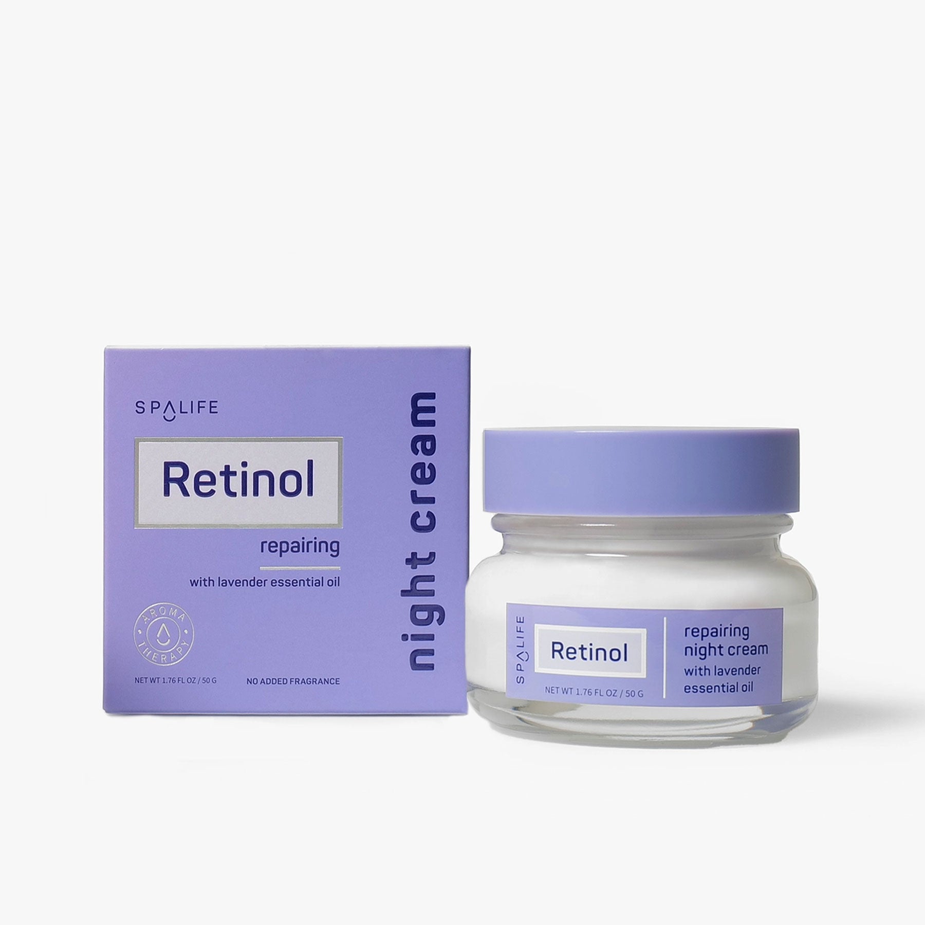 Cremă de noapte cu retinol și ulei de lavandă