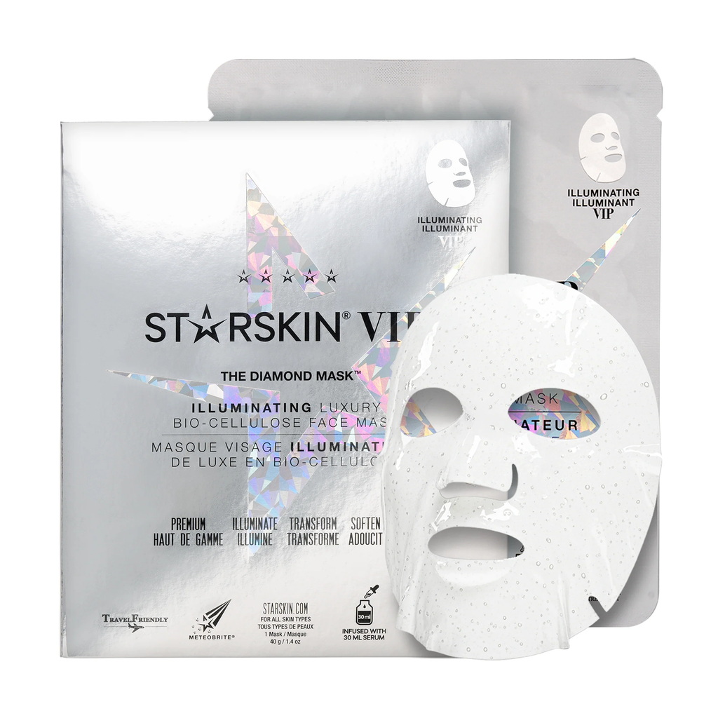 Mască facială Diamond Illuminating din bio-celuloză