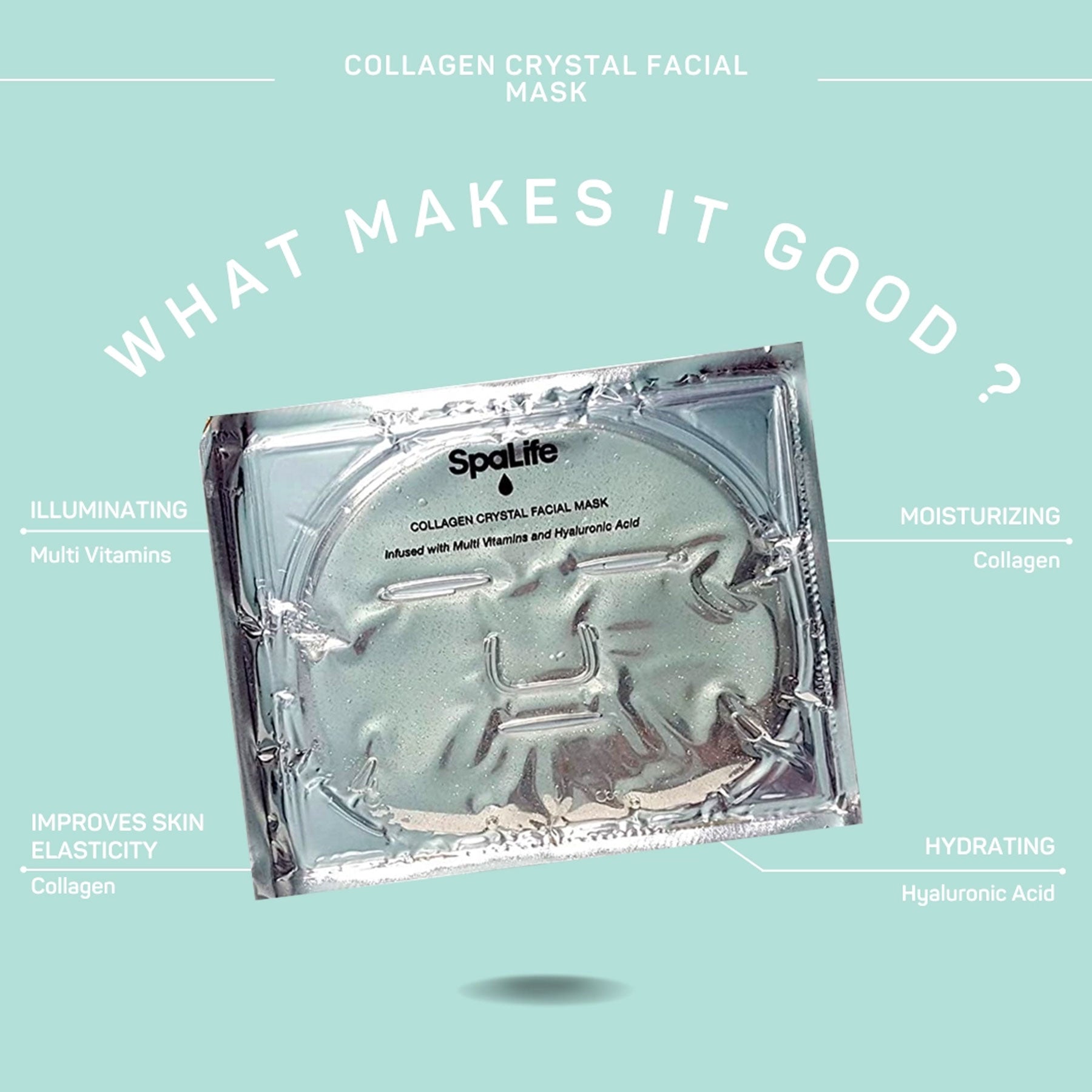 Mască facială hidrogel cu cristale de colagen – Ultimate Collagen ✨