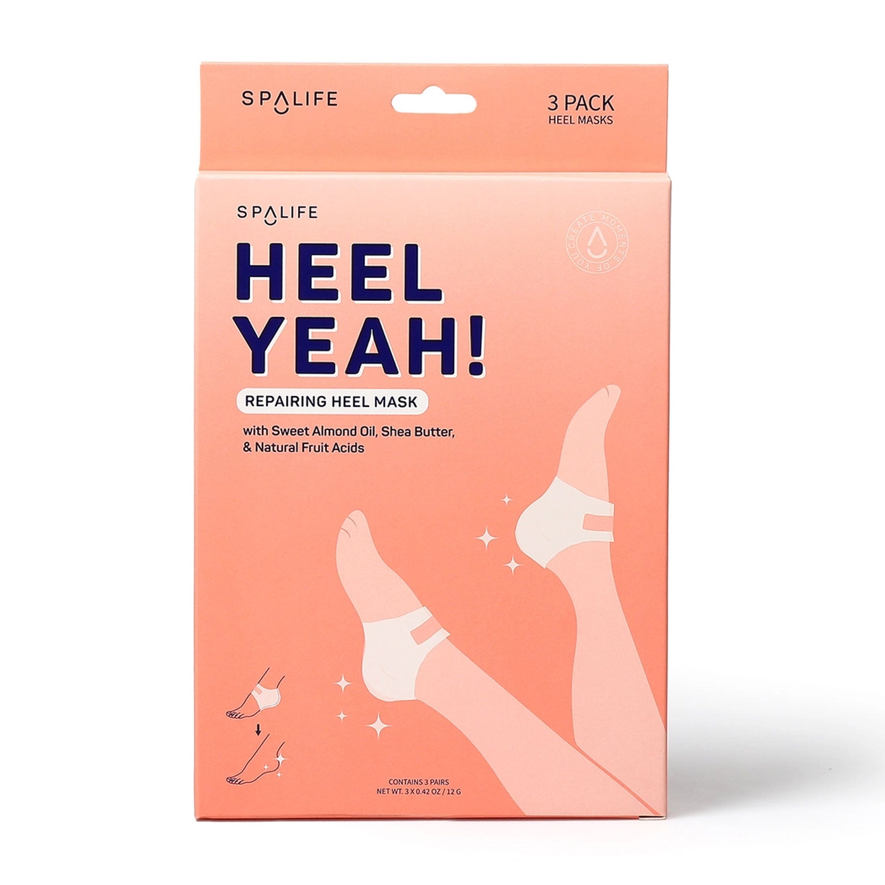 Mască reparatoare pentru călcâie Heel Yeah! - 3 perechi
