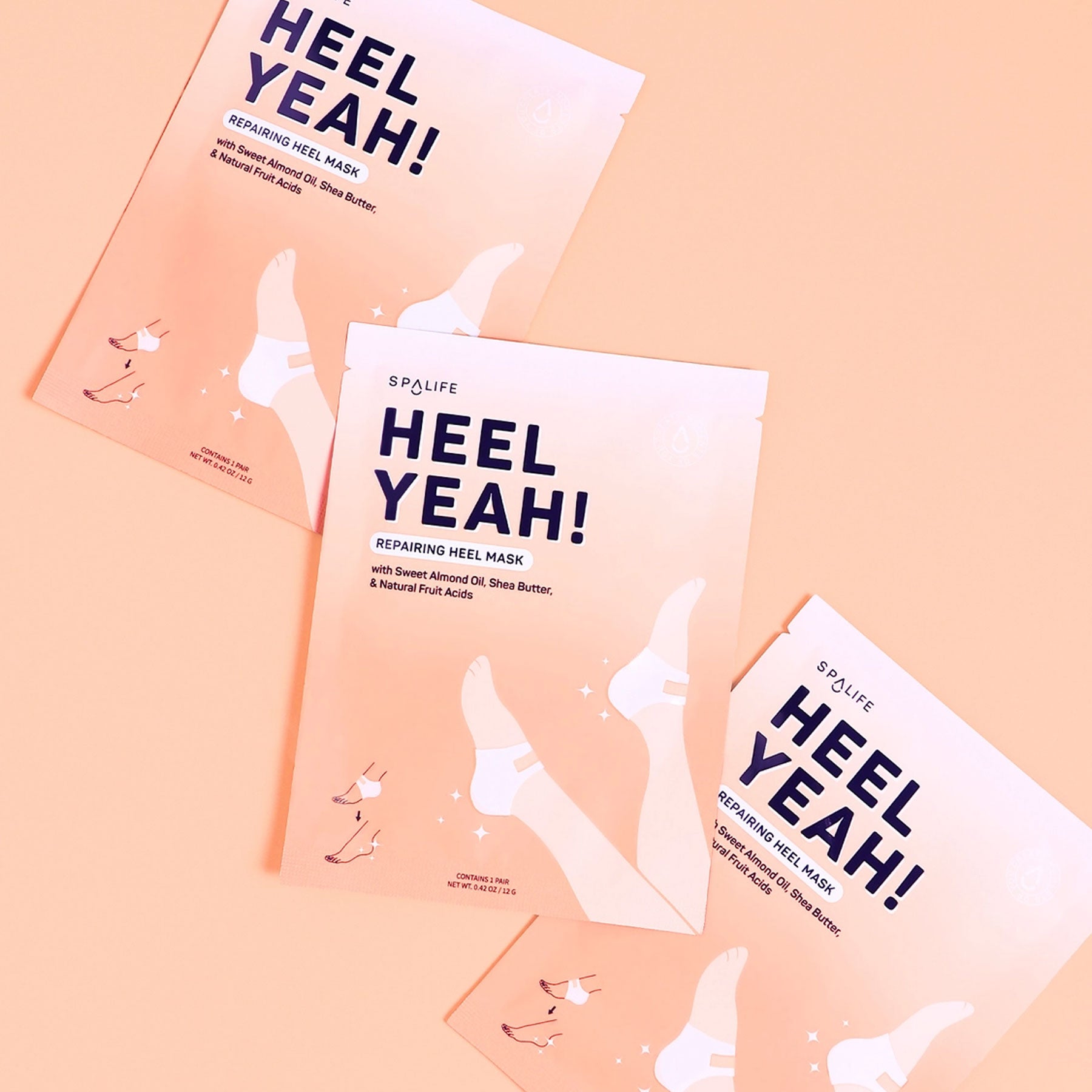 Mască reparatoare pentru călcâie Heel Yeah! - 3 perechi