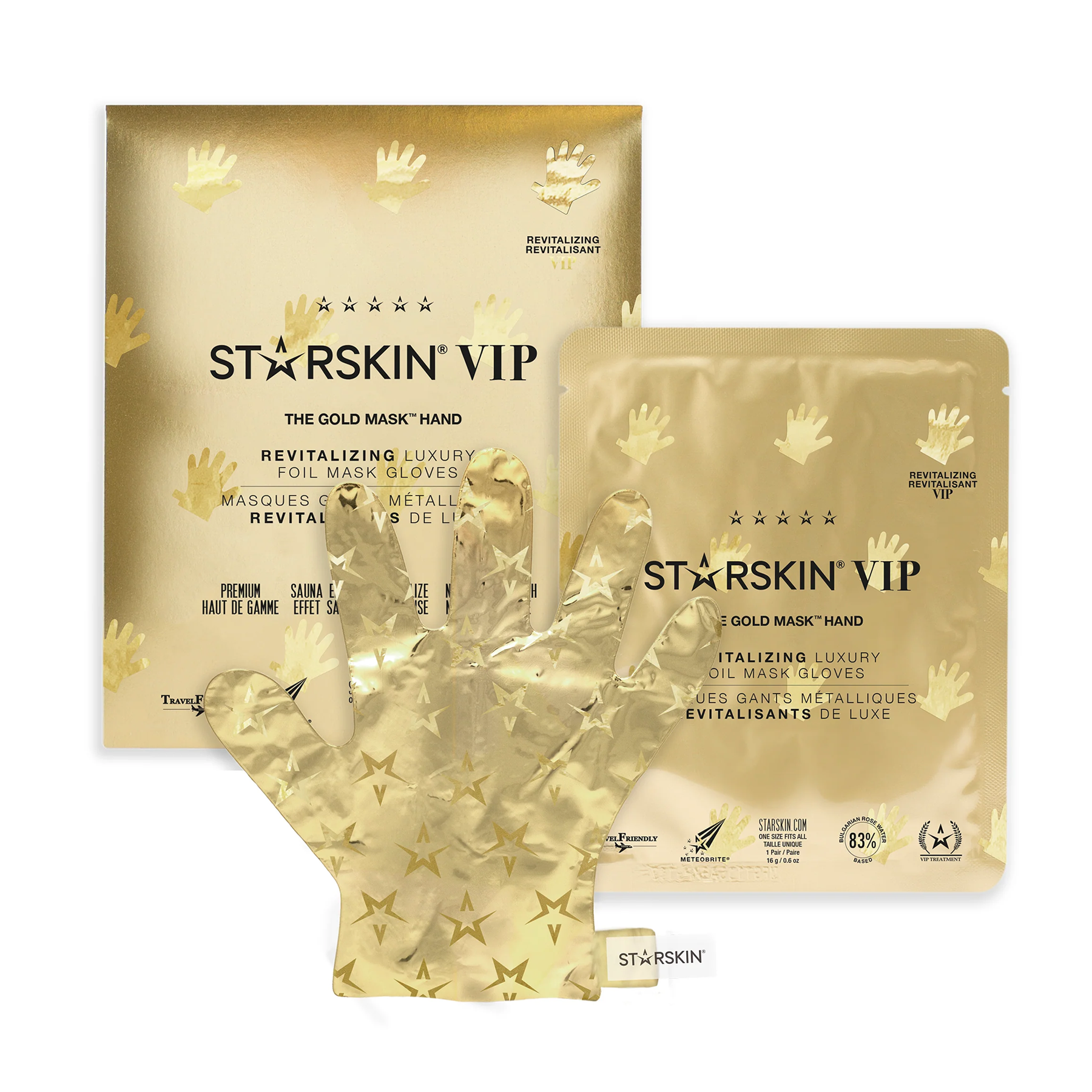 Mască pentru mâini tip mănuși Gold Revitalizing