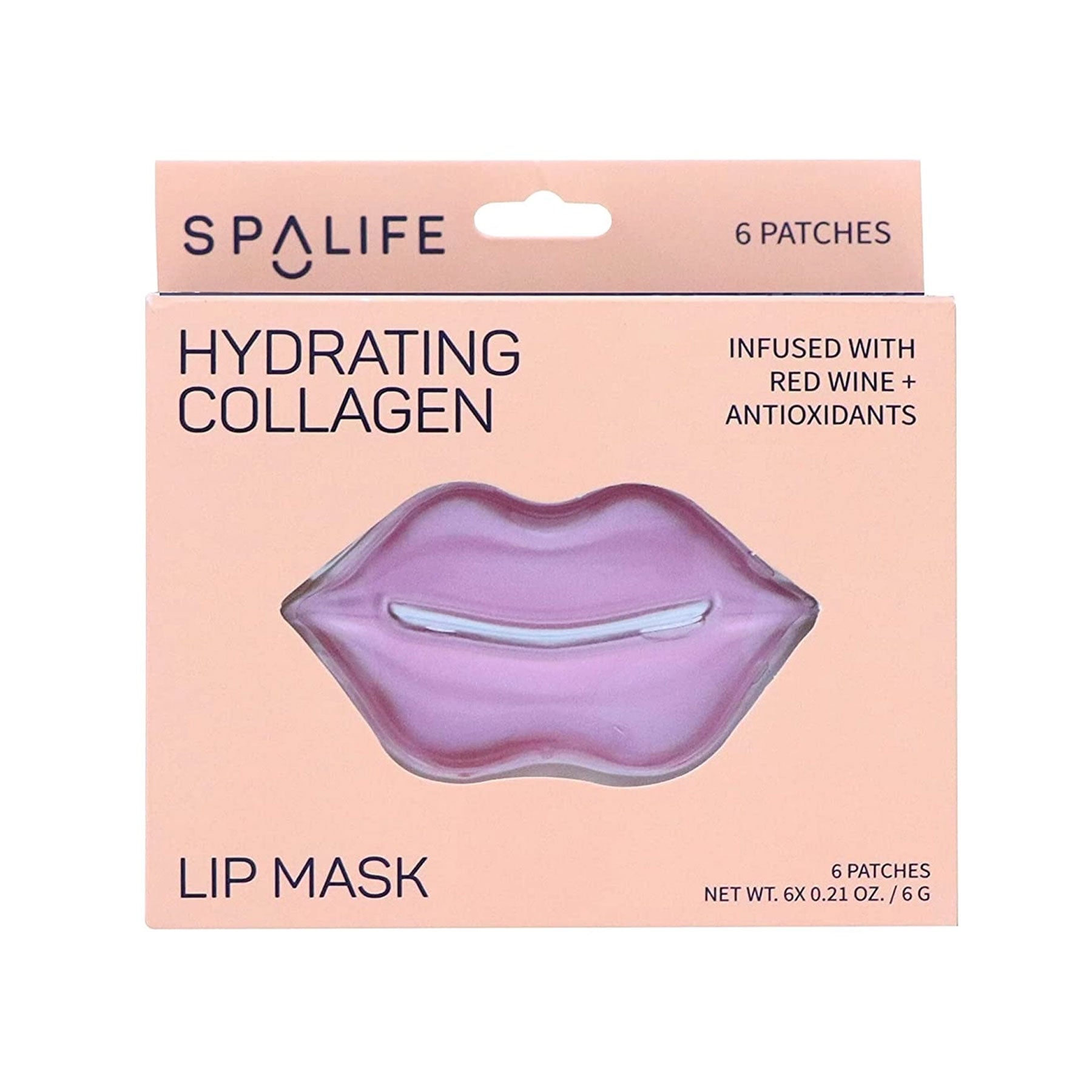 Măști hidrogel pentru buze hidratante cu colagen și vin roșu – 6 buc