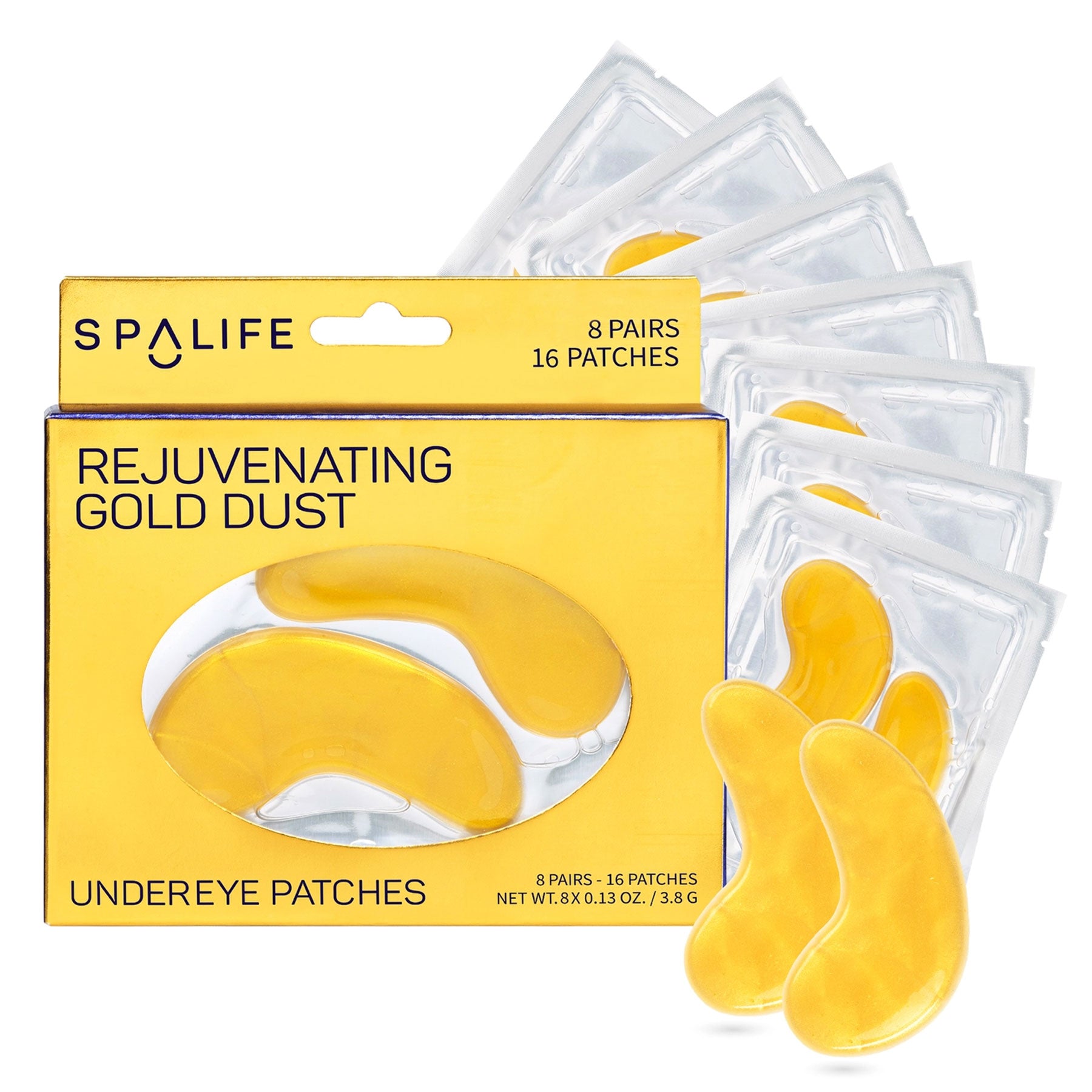 Măști pentru ochi cu aur revitalizante – 8 perechi