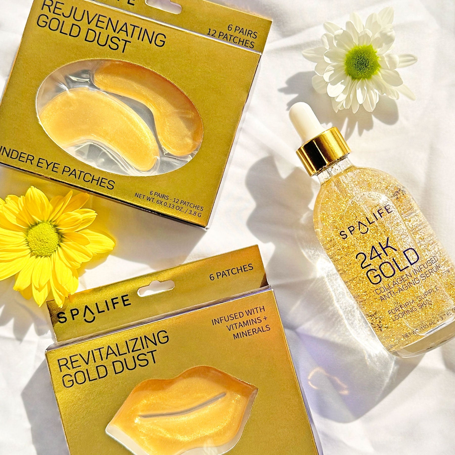 Măști pentru ochi cu aur revitalizante – 8 perechi