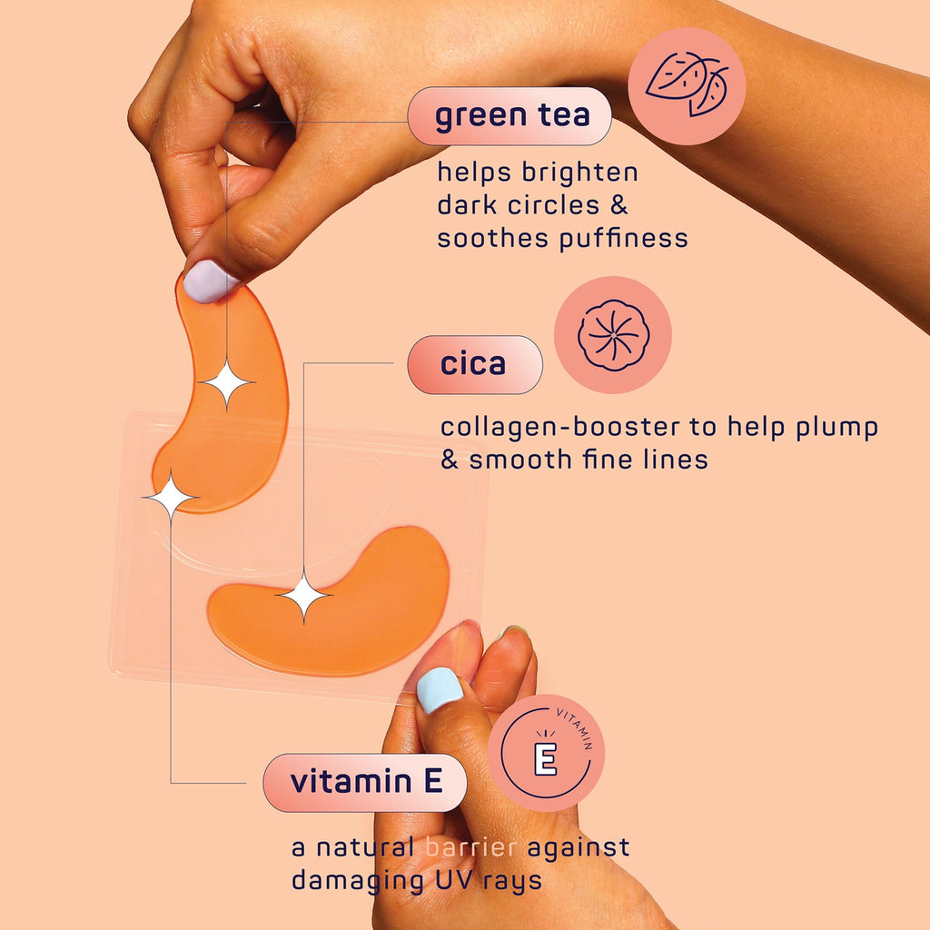 Măști hidrogel pentru zona de sub ochi cu ceai verde - 8 perechi