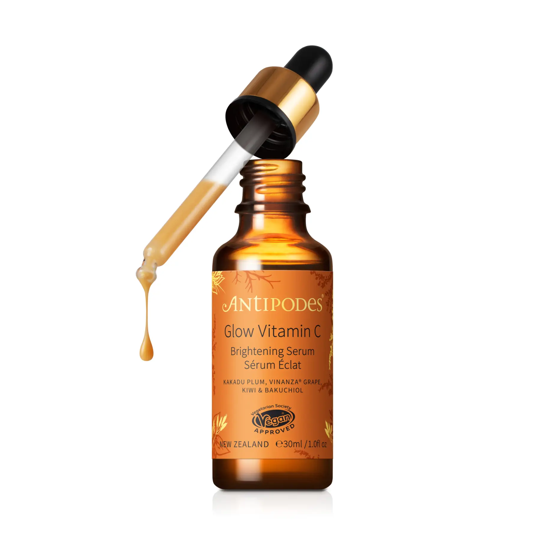 Ser iluminator Glow cu vitamina C și bakuchiol